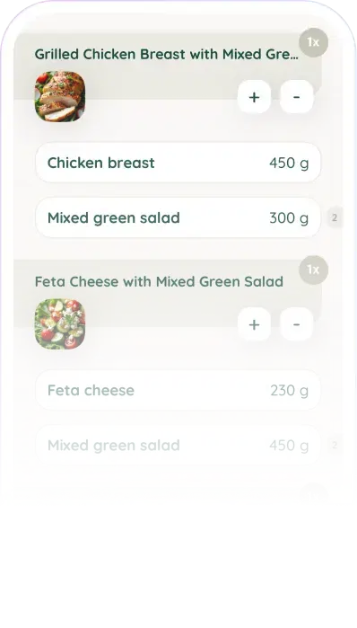 In app preview of Smart Shopping List